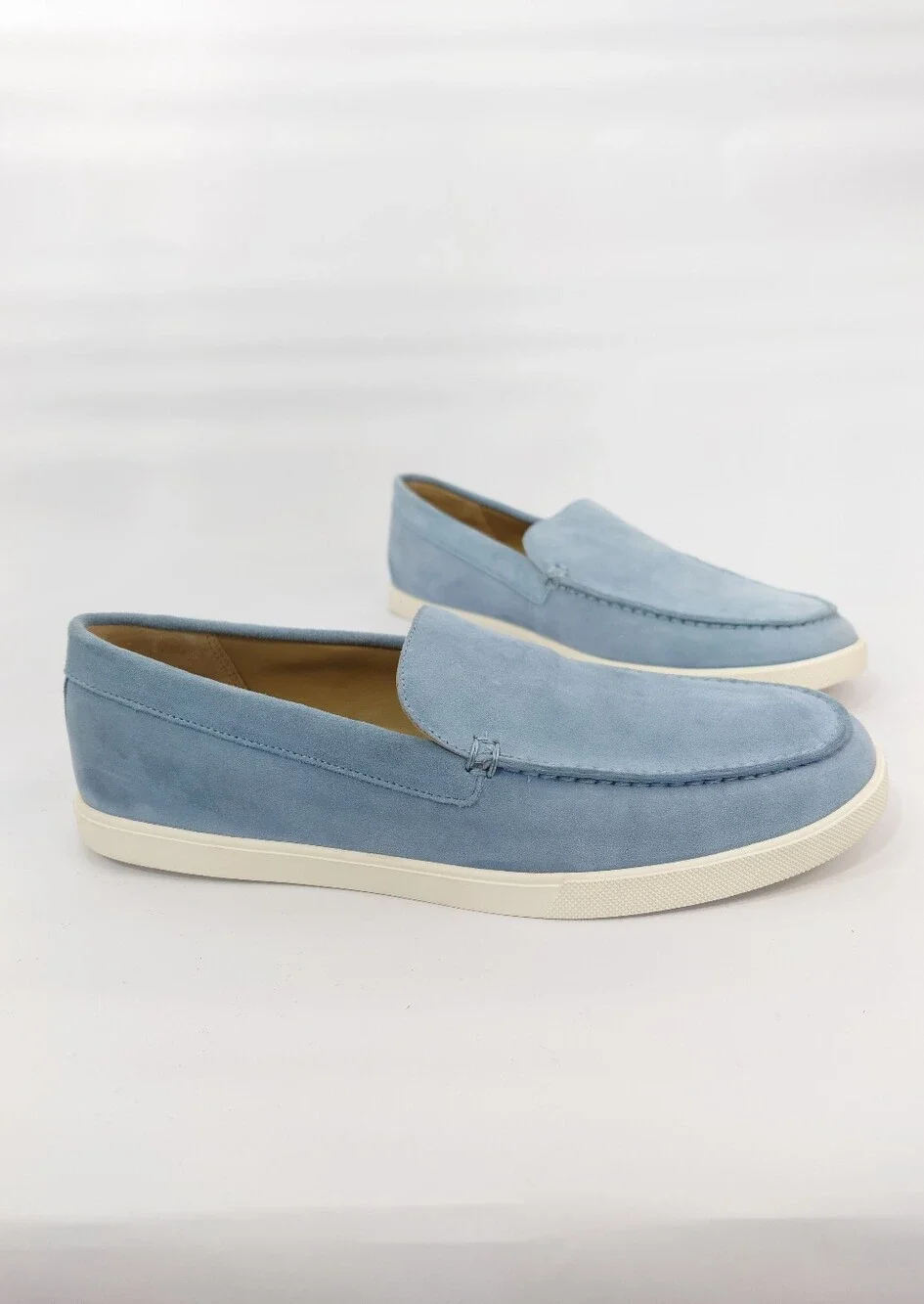 Vince Men's Light Blue Suede Slip On Loafers Size 8.5